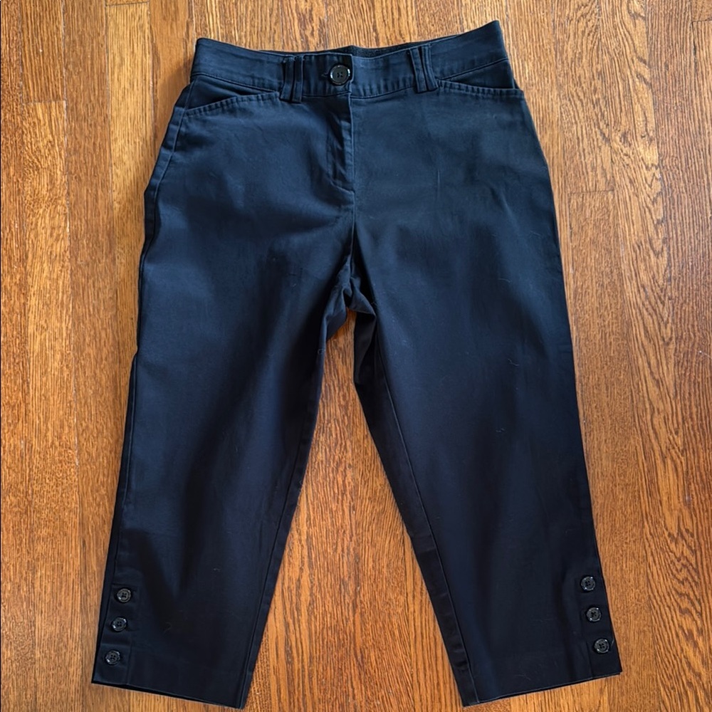 Counterparts Black Chinos Tailored Fit Capris